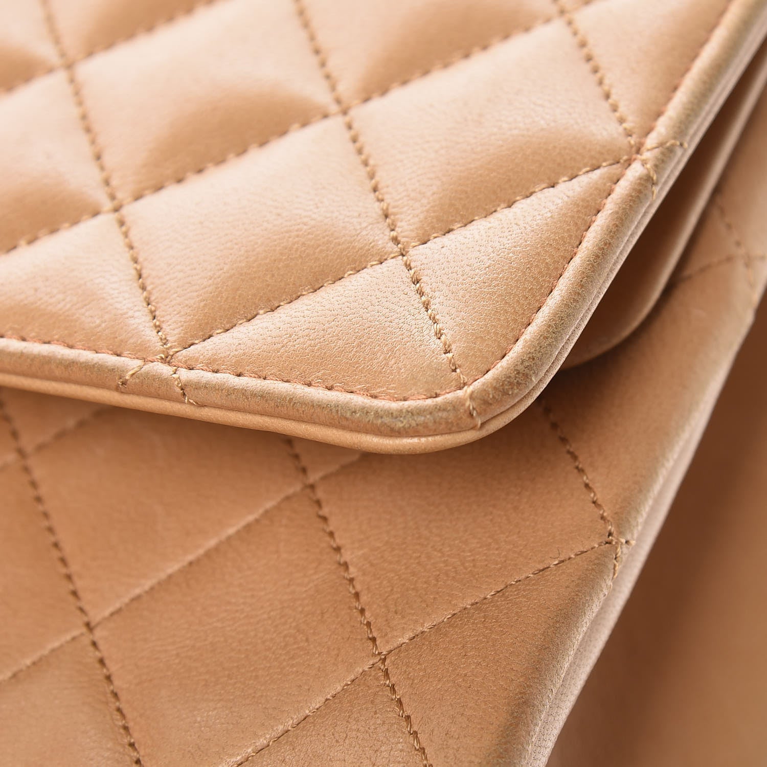 Chanel Lambskin Quilted Medium Bijoux Chain Double Flap Beige 21 of 28