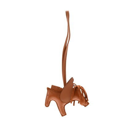 Hermes Milo Lambskin Swift Grigri Rodeo Pegase Horse Bag Charm PM Gold 1 of 5