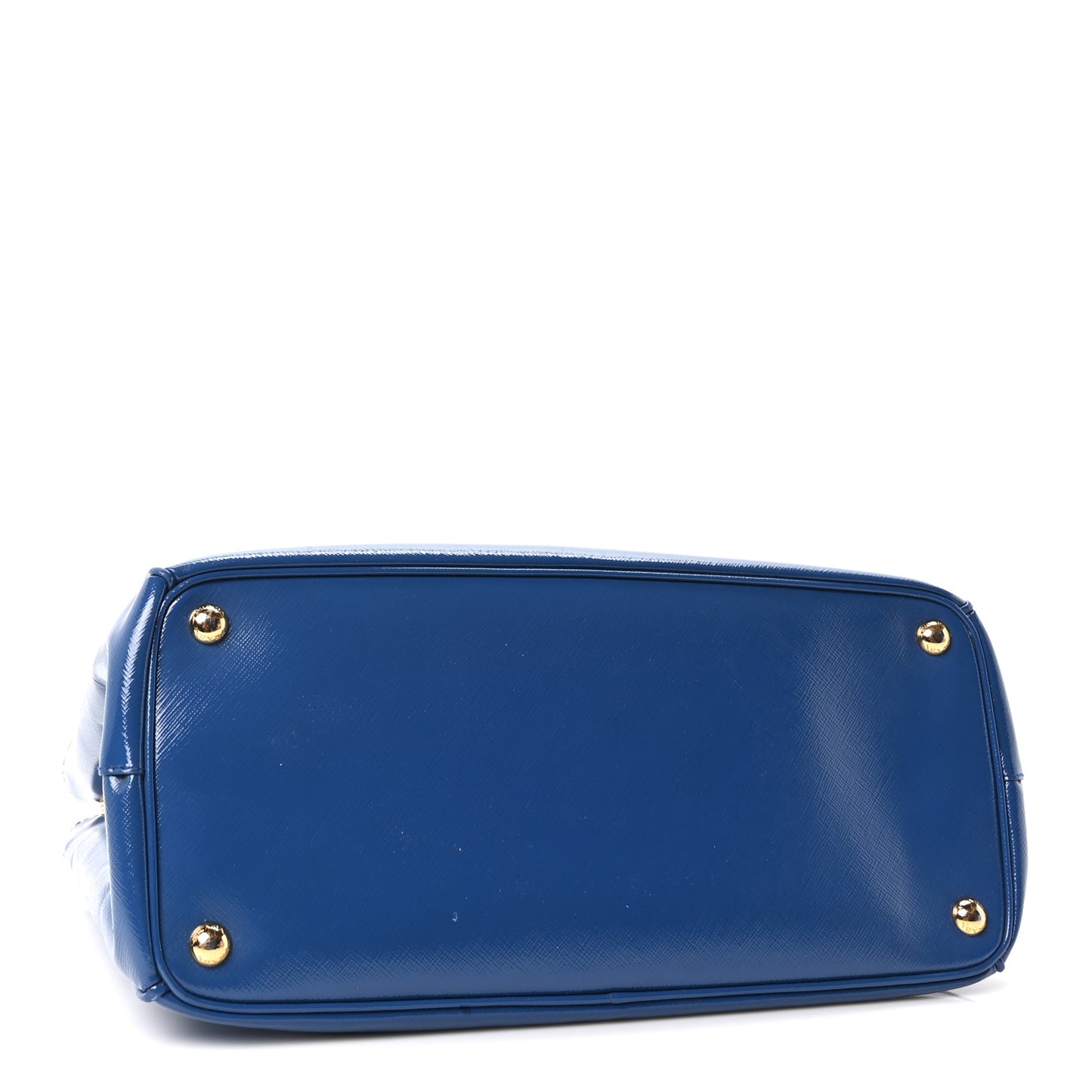 Saffiano Vernice Medium Galleria Double Zip Azzurro Azzurro