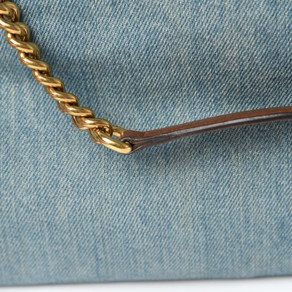 Gucci Denim Medium Soho Chain Shoulder Bag Blue 15 of 17