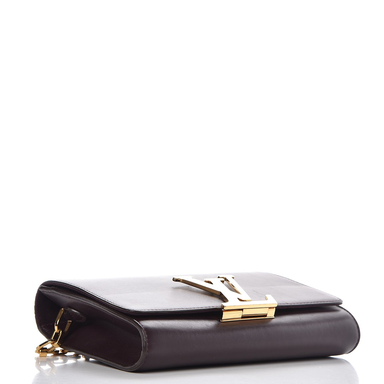 Louis Vuitton Calfskin Chain Louise GM Amarante 4 of 10