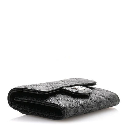 Chanel Caviar Quilted Flap Card Holder Wallet Black 4 of 9