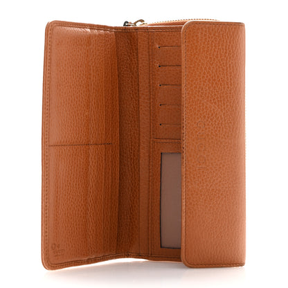 Gucci Grained Calfskin Continental Zip Wallet Tan 5 of 12