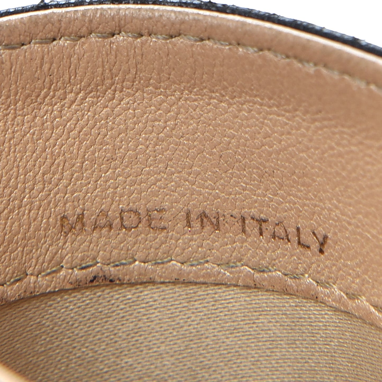 Lambskin Camellia Embossed Card Holder Black