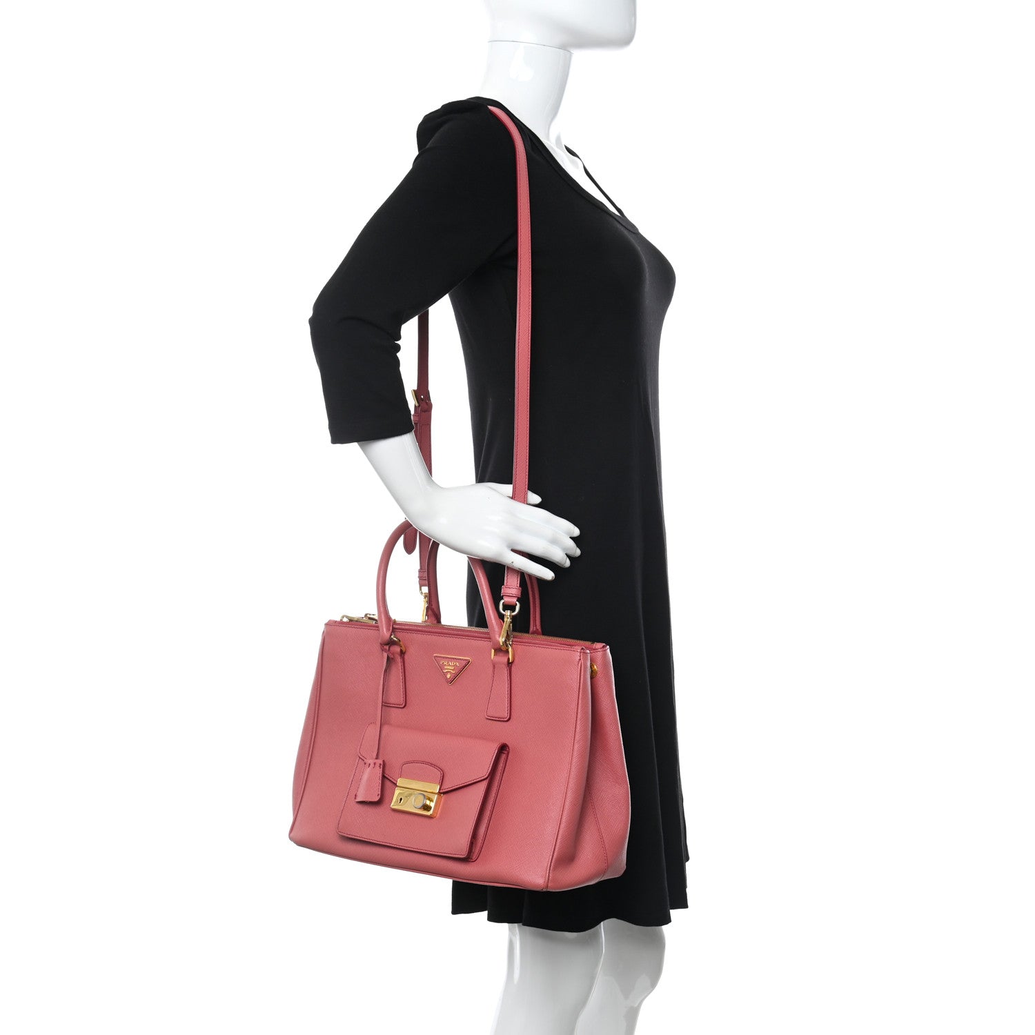Prada Saffiano Lux Galleria Front Pocket Tote Tamaris 2 of 12