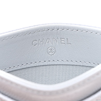 Chanel Caviar Quilted Card Holder Light Grey 6 of 8