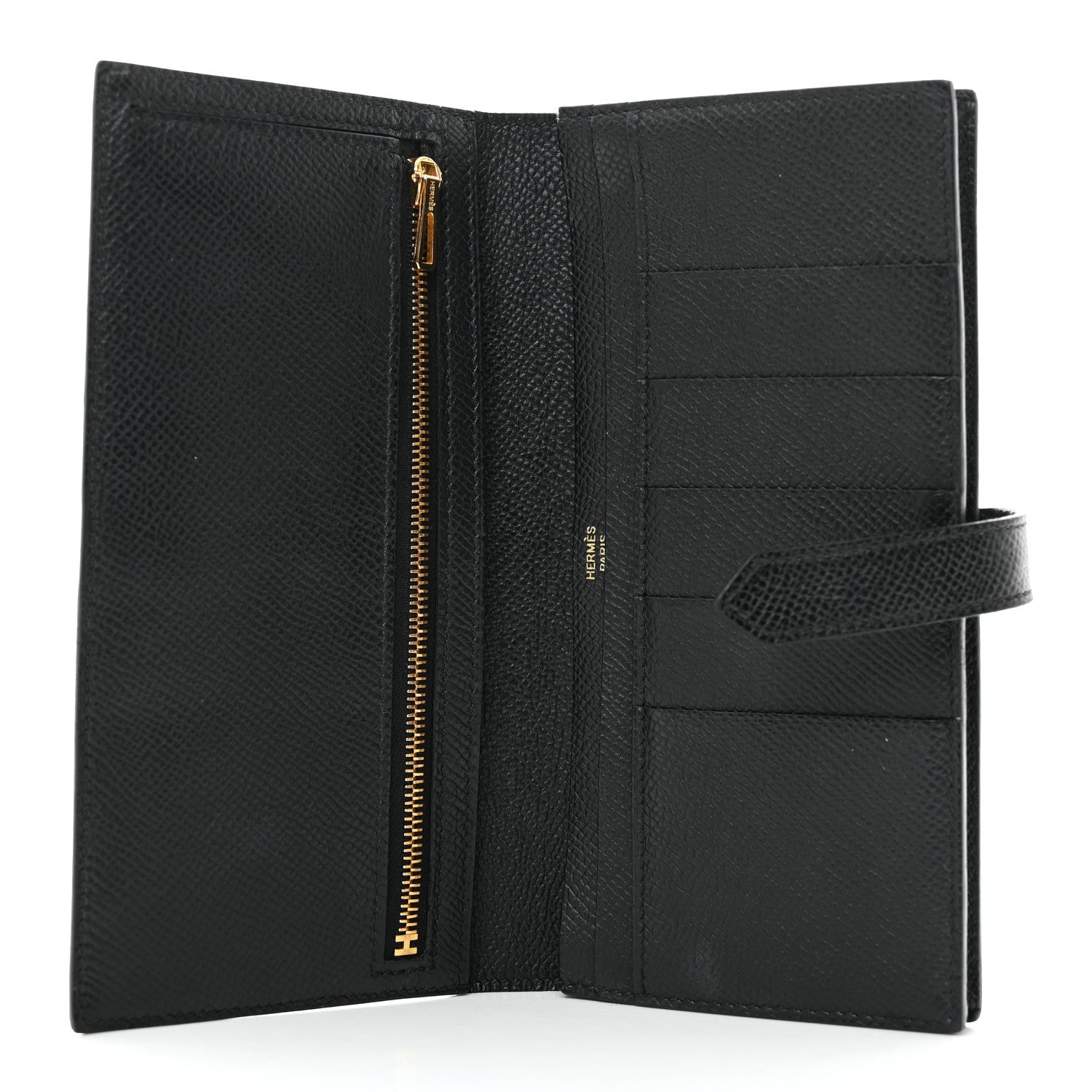 Hermes Epsom Bearn Gusset Wallet Black 5 of 8