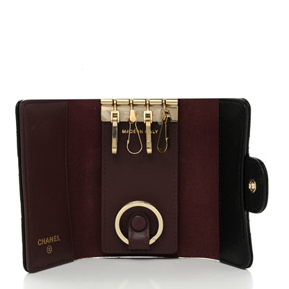 Chanel Caviar Quilted Classic 4 Key Holder Wallet Black 5 of 10