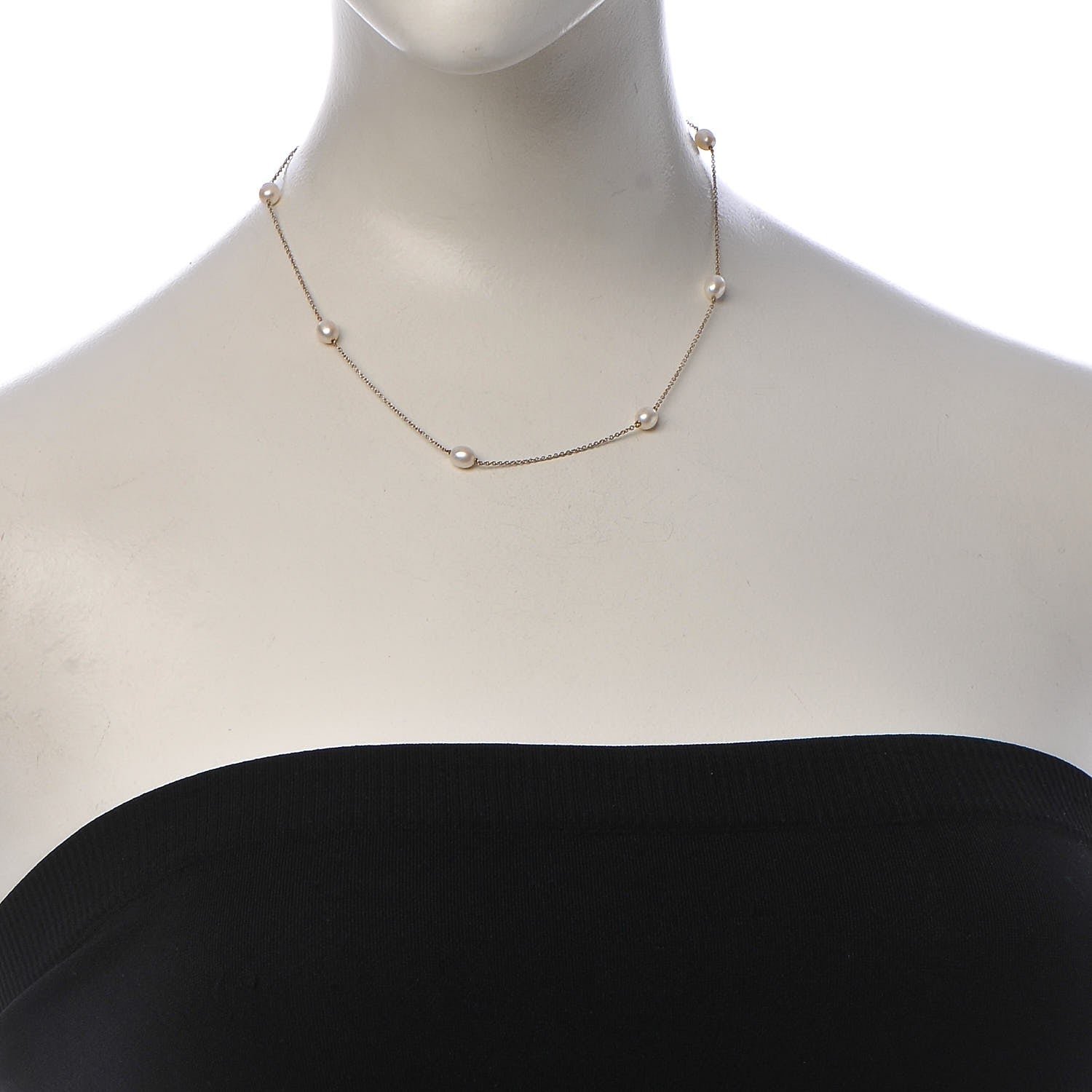 Tiffany Sterling Silver 5.5-6mm Elsa Peretti Pearls By The Yard Necklace 2 of 7