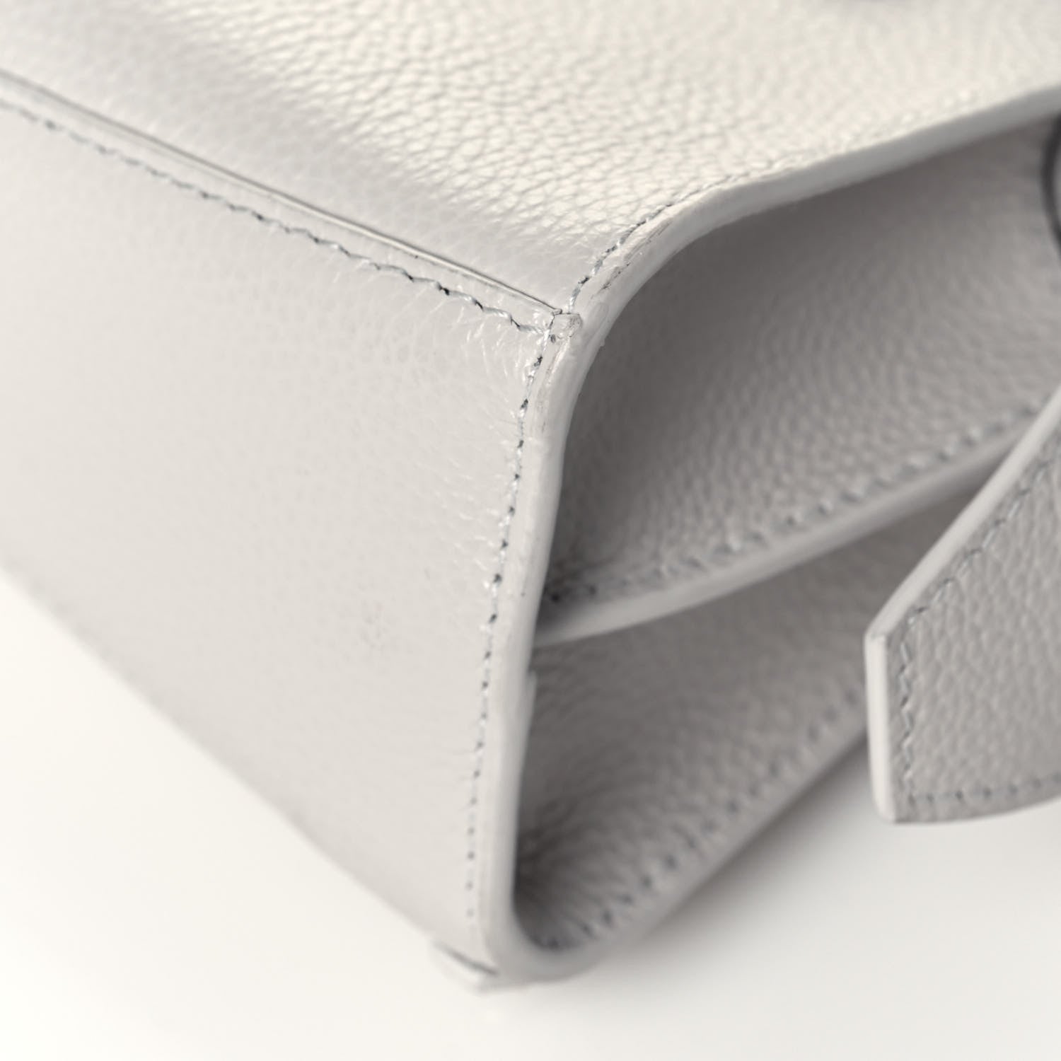Balenciaga Grained Calfskin Neo Classic Silver Hardware Nano City Crossbody Chalky White 9 of 12