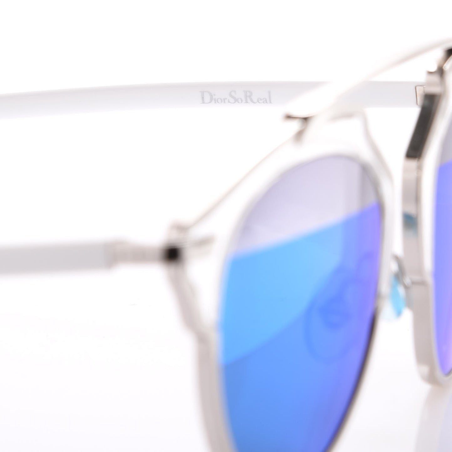 Mirrored So Real Sunglasses Crystal Silver White