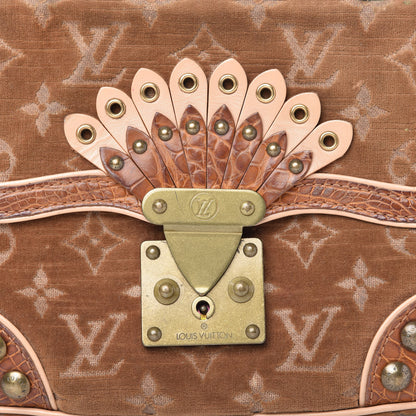 Louis Vuitton Monogram Velours Alligator Irvine Tan 9 of 10