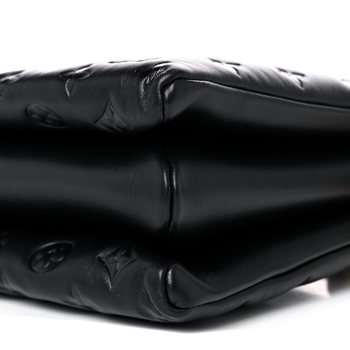 Lambskin Embossed Monogram Coussin MM Black