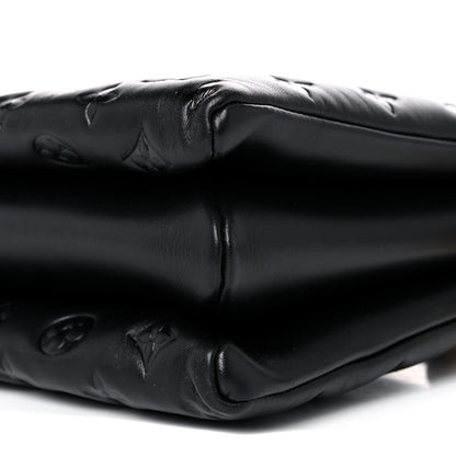 Louis Vuitton Lambskin Embossed Monogram Coussin MM Black 8 of 11