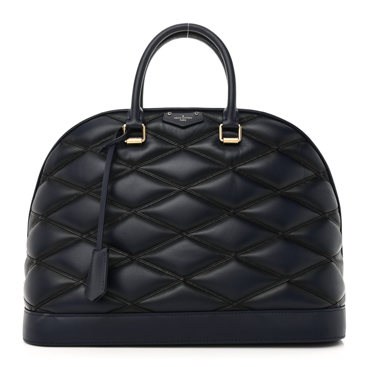 Lambskin Malletage Alma GM Navy Blue