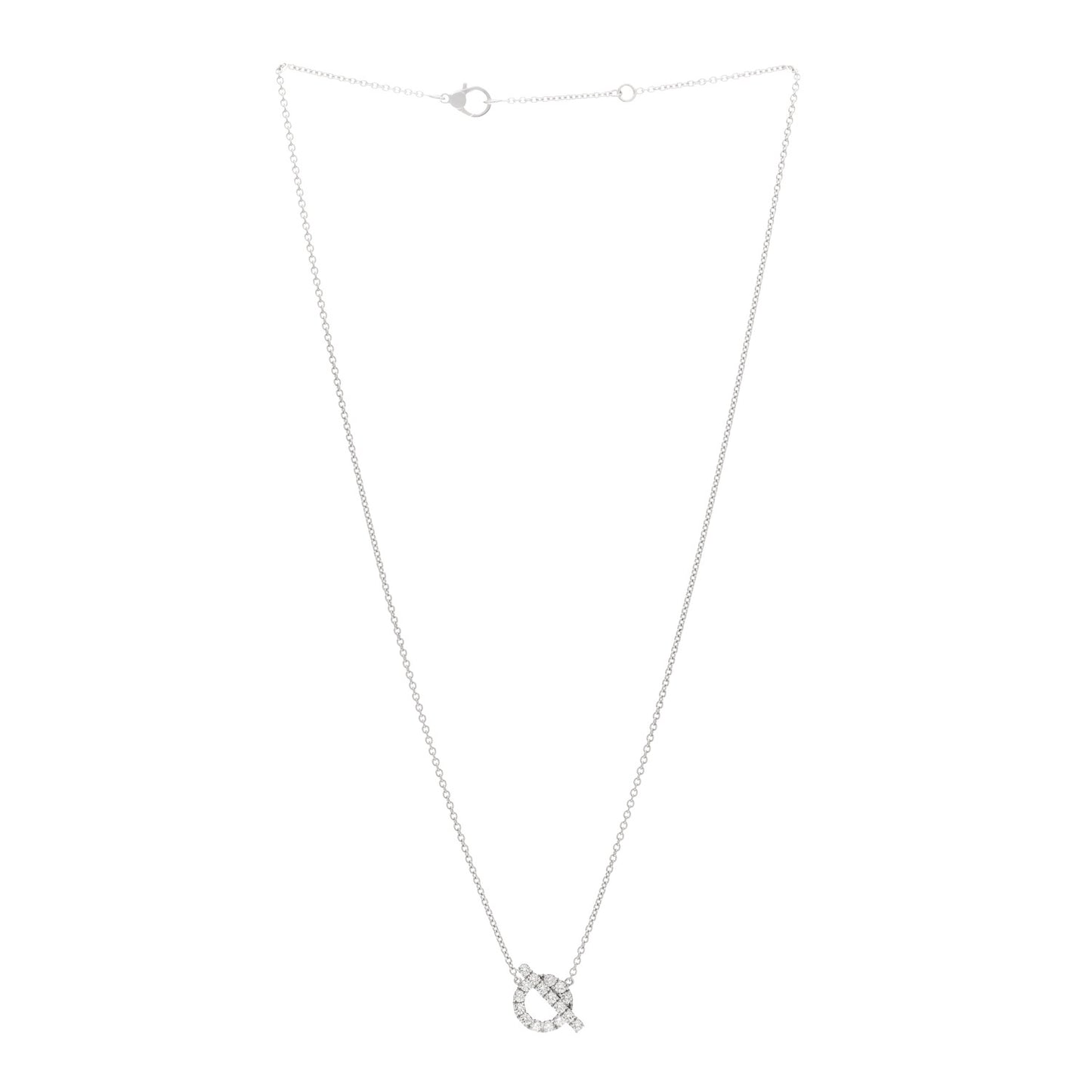 18K White Gold Diamond Finesse Pendant Necklace