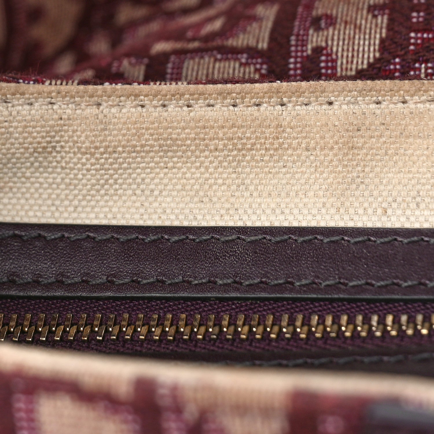 Christian Dior Oblique Saddle Bag Burgundy 9 of 9