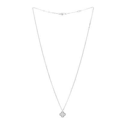 Van Cleef & Arpels VAN CLEEF & ARPELS 18K White Gold Diamond Sweet Alhambra Pendant Necklace 3 of 6