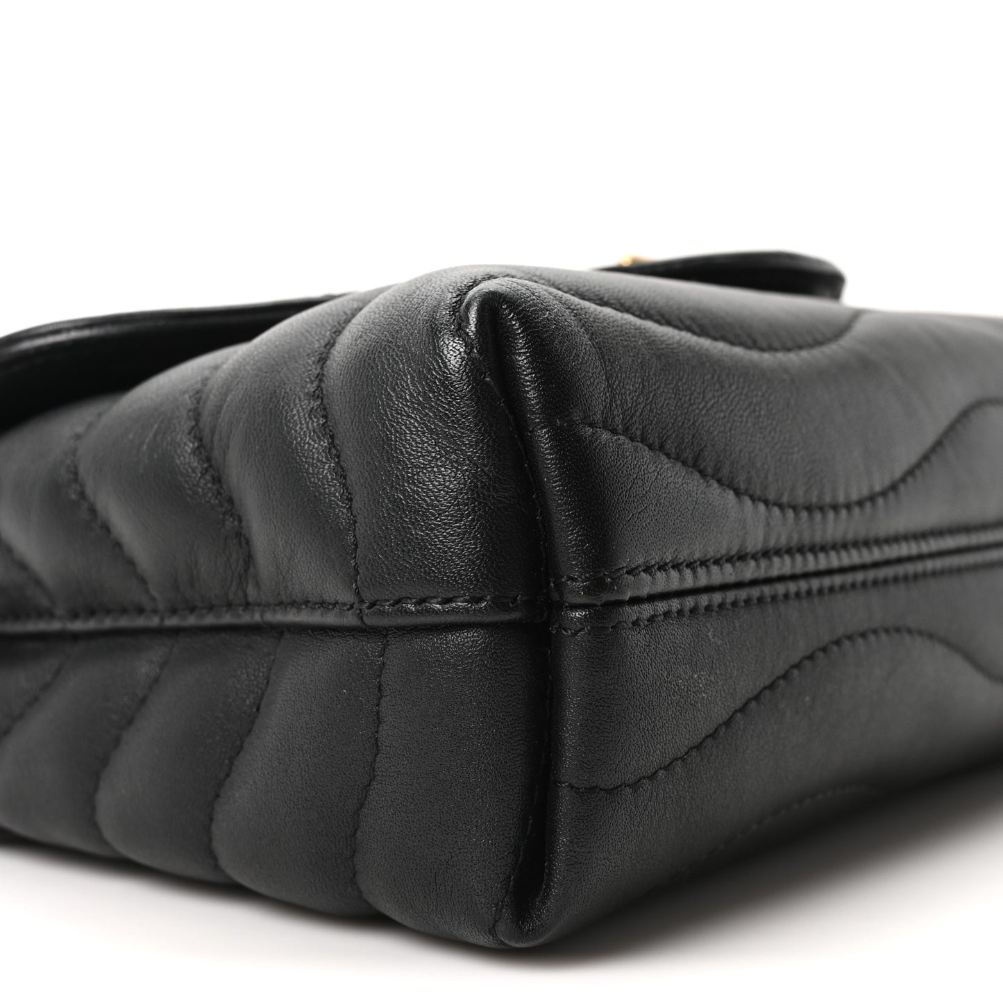 Calfskin LV New Wave Chain Bag Black