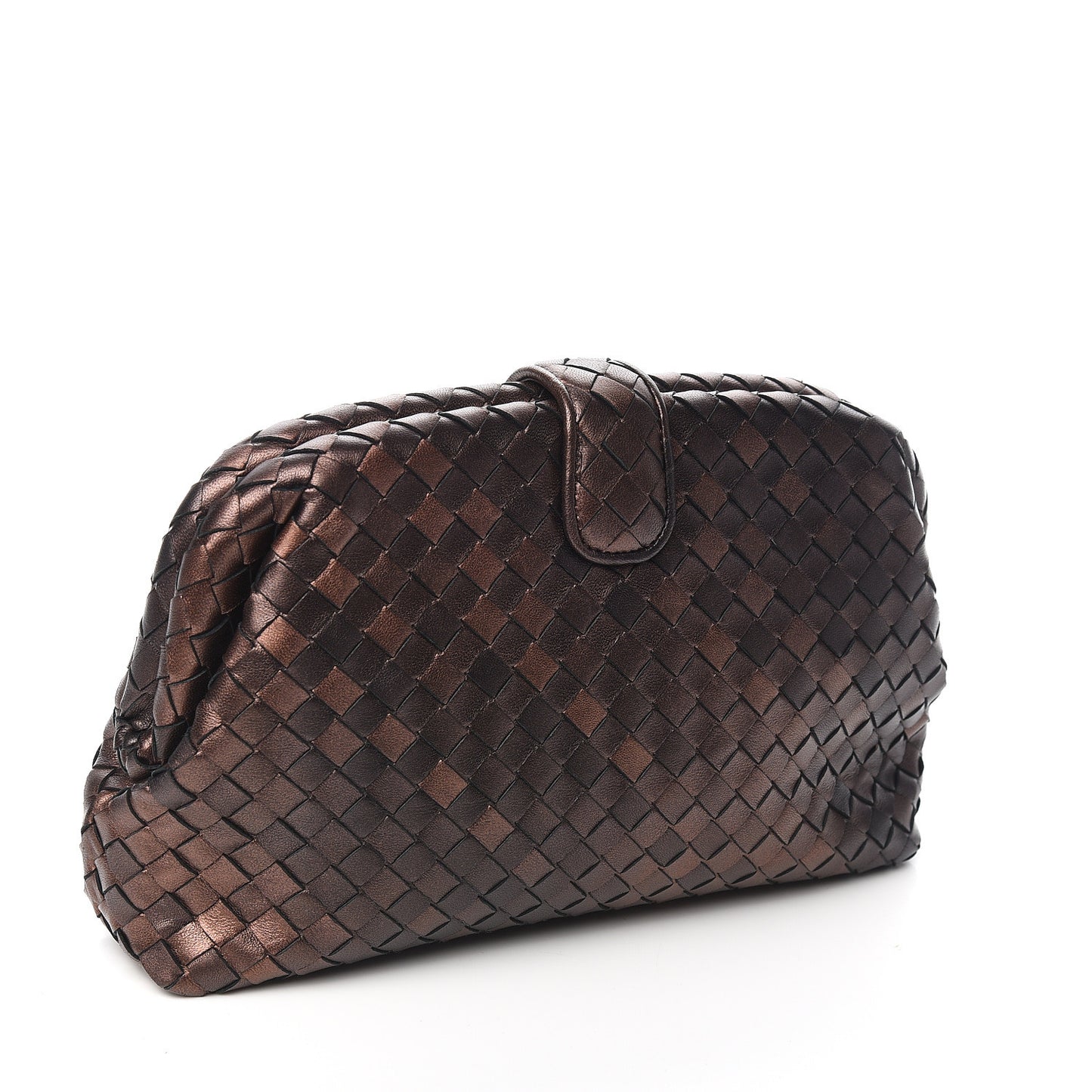 Nappa Intrecciato The Lauren 1980 Clutch Dark Bronze