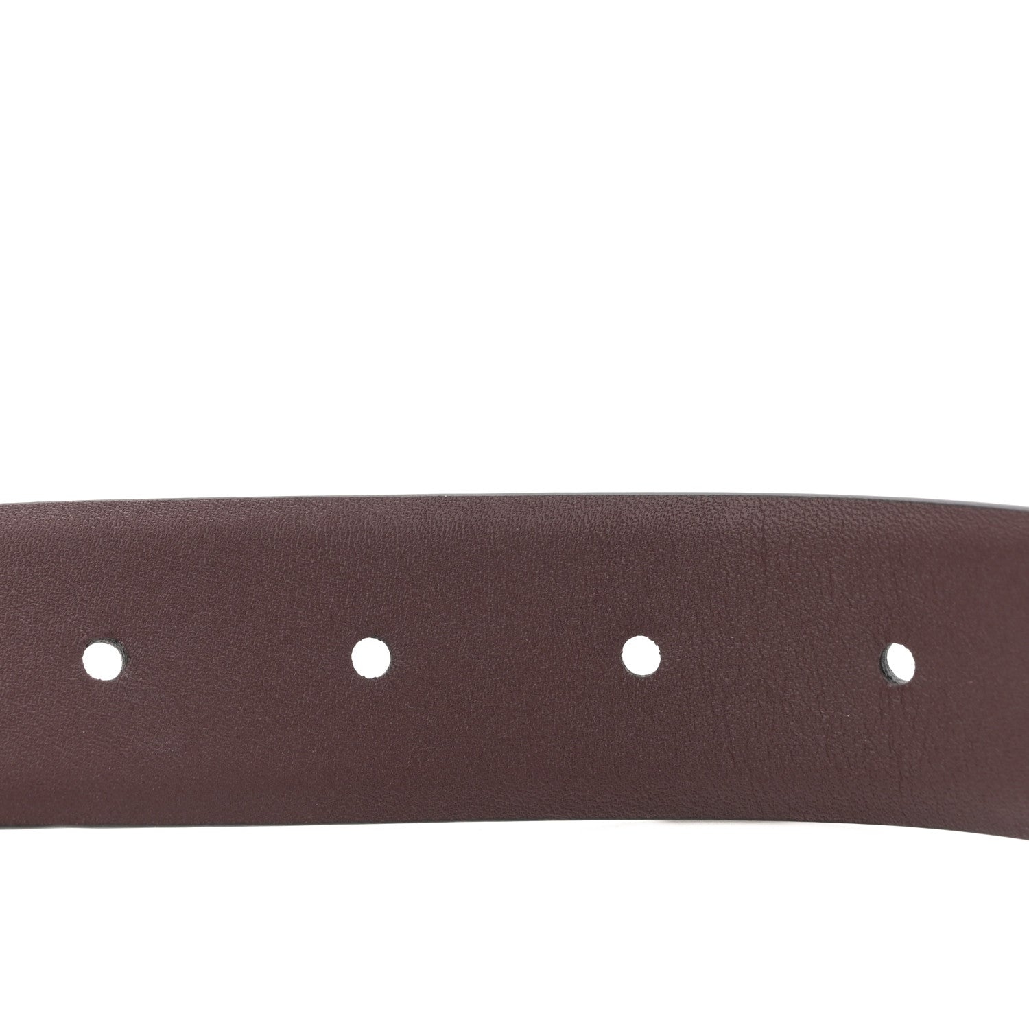 Chanel Calfskin Lambskin Metal Chain Reversible Belt 80 32 Black Burgundy 4 of 6