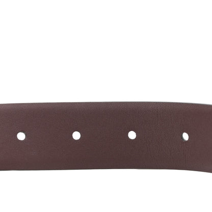 Chanel Calfskin Lambskin Metal Chain Reversible Belt 80 32 Black Burgundy 4 of 6
