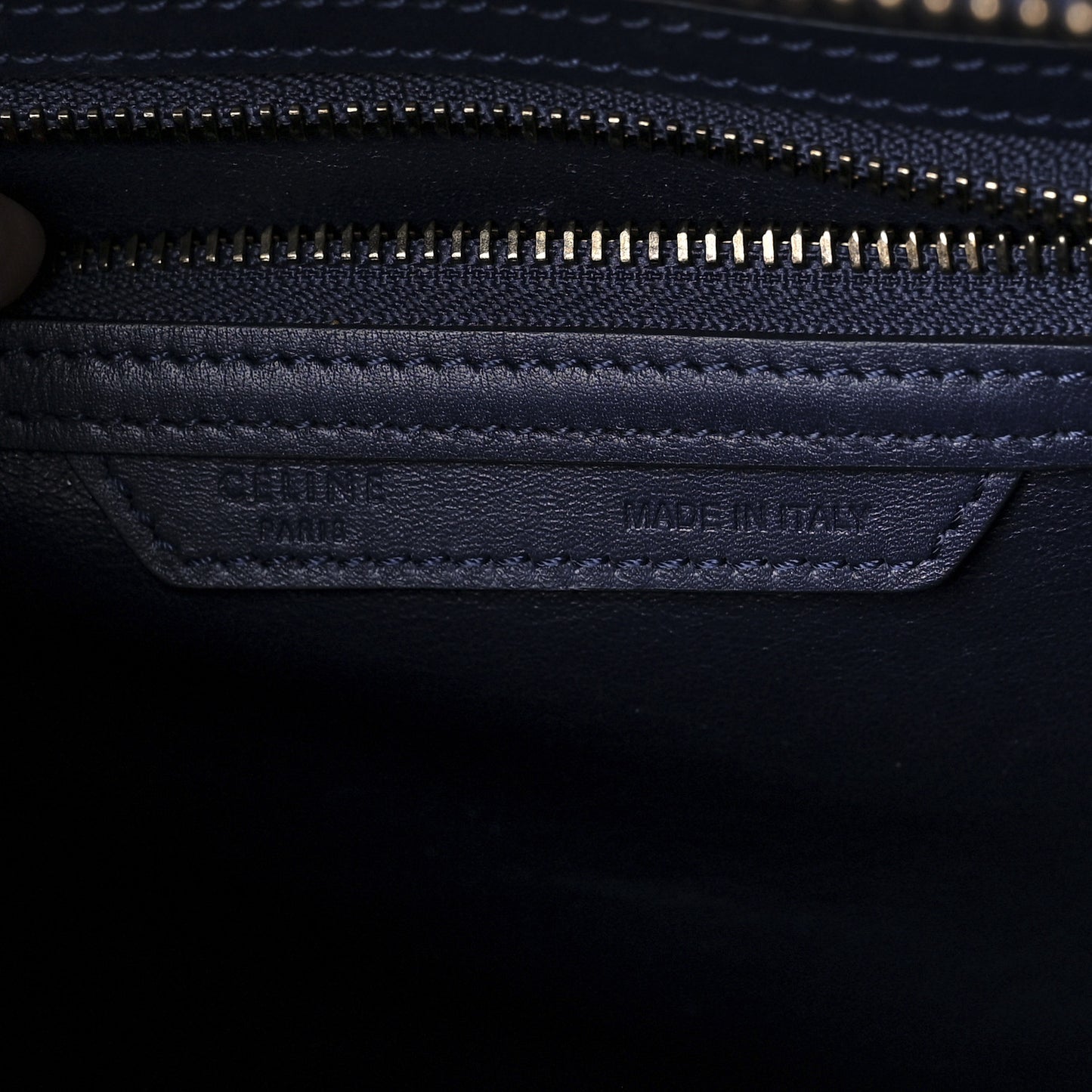 Smooth Calfskin Micro Luggage Navy Blue