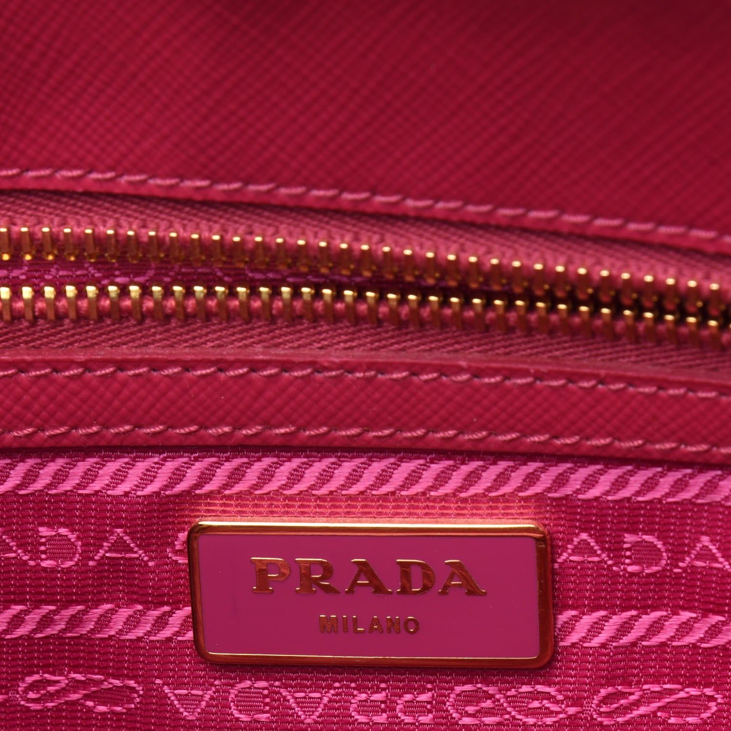 Prada Saffiano Vernice Mini Galleria Double Zip Tote Peonia 8 of 18