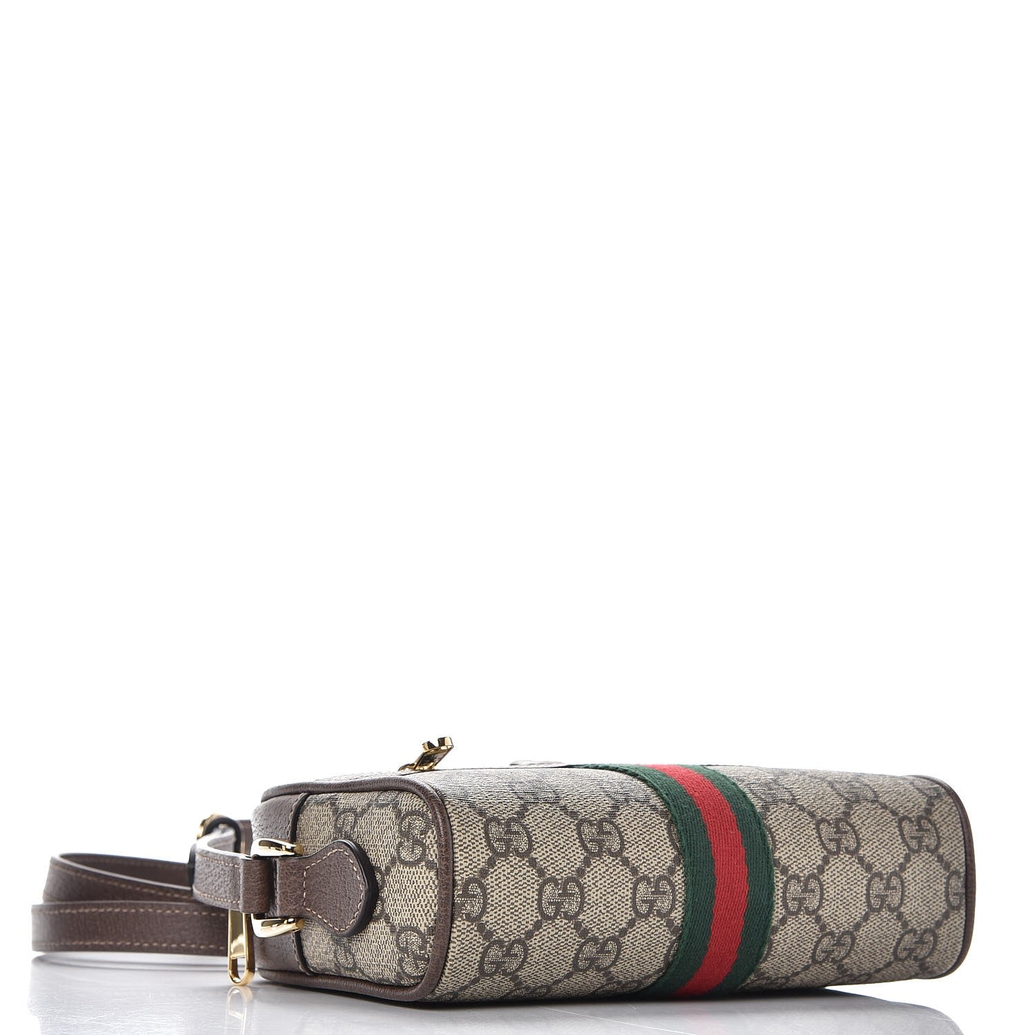 Gucci GG Supreme Monogram Web Mini Ophidia Shoulder Bag Brown 4 of 8