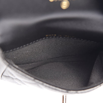 Chanel Tweed Lambskin Quilted Waist Bag With Coin Purse Black 5 of 15