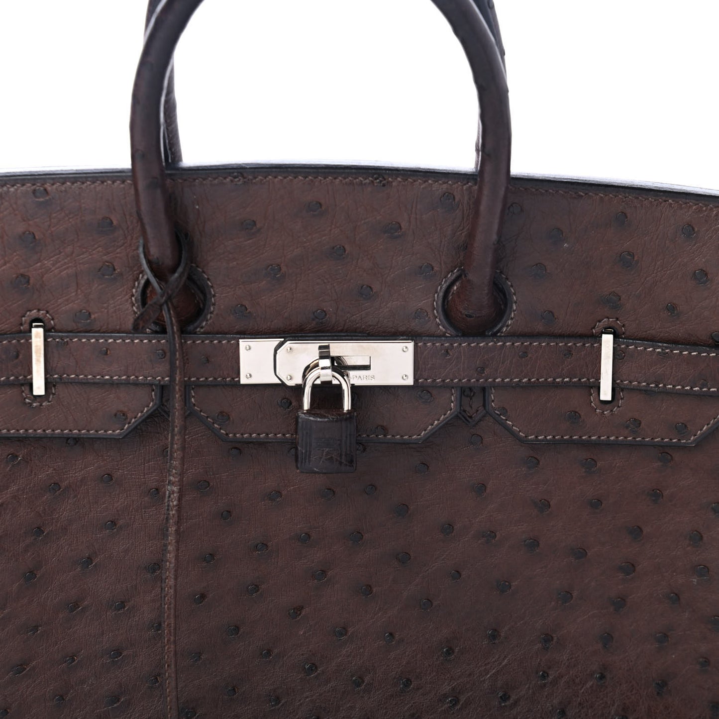 Ostrich Birkin 35 Chocolate