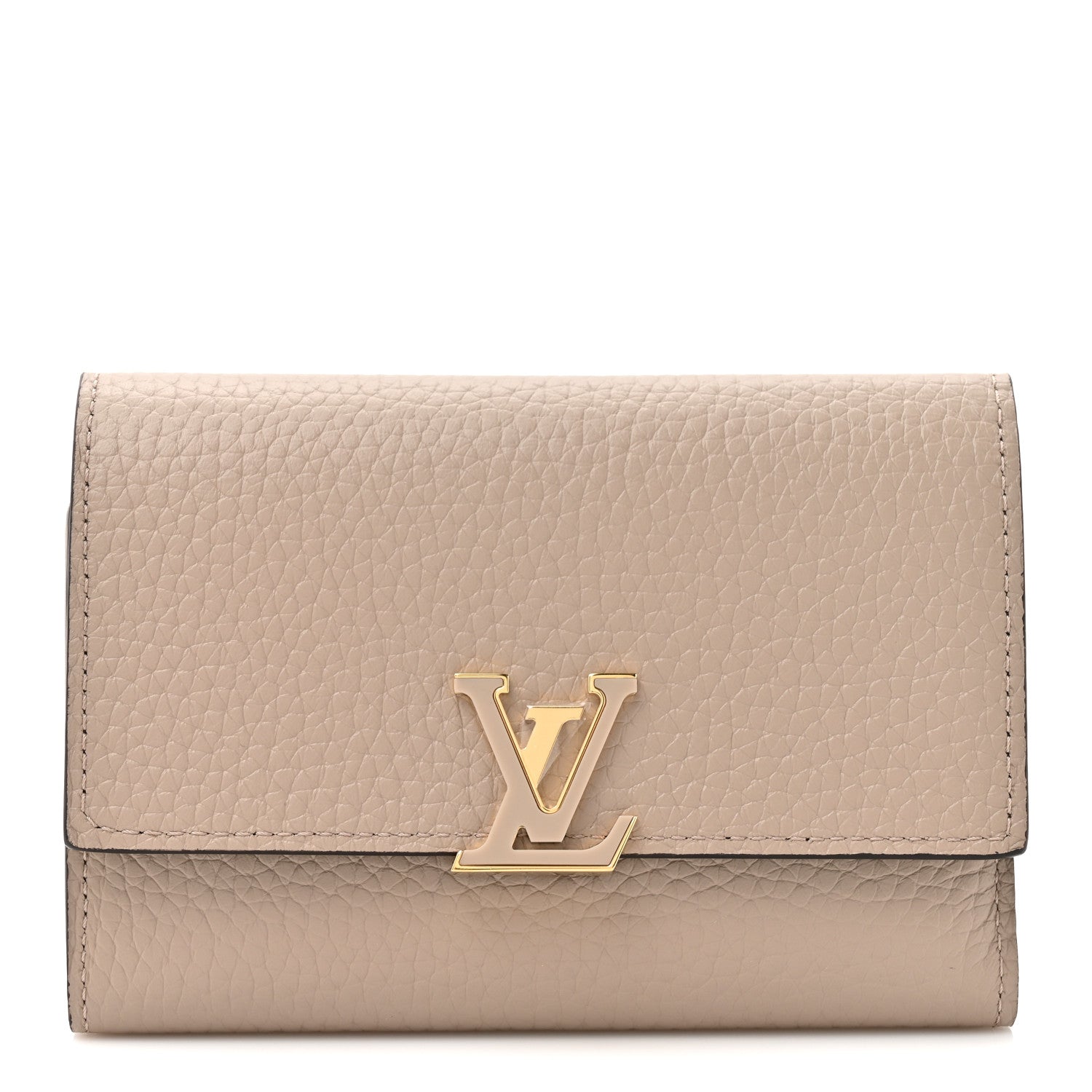 Louis Vuitton Taurillon Capucines Compact Wallet Galet 1 of 7