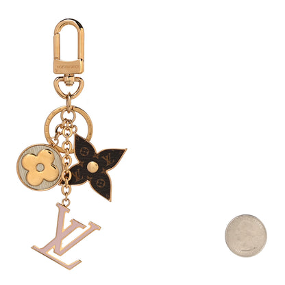 Louis Vuitton Metal Monogram Epi Spring Street Bag Charm Key Holder Gold 4 of 5