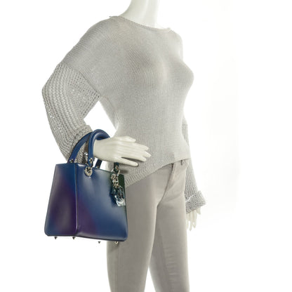 Christian Dior Box Calfskin Gradient Medium Lady Dior Purple Blue Green 2 of 9