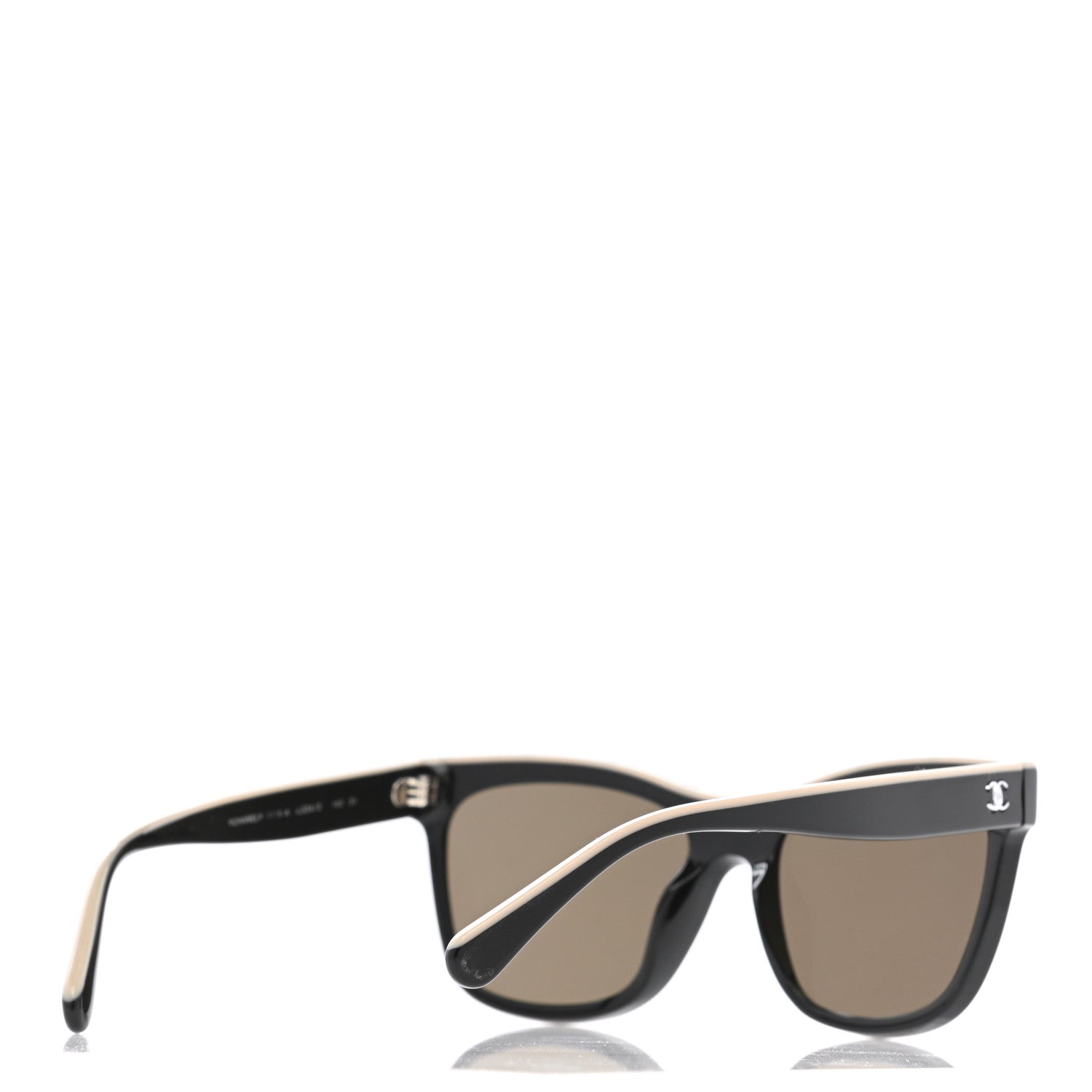 Chanel Acetate Logo Shield Sunglasses 5418 Black 4 of 9