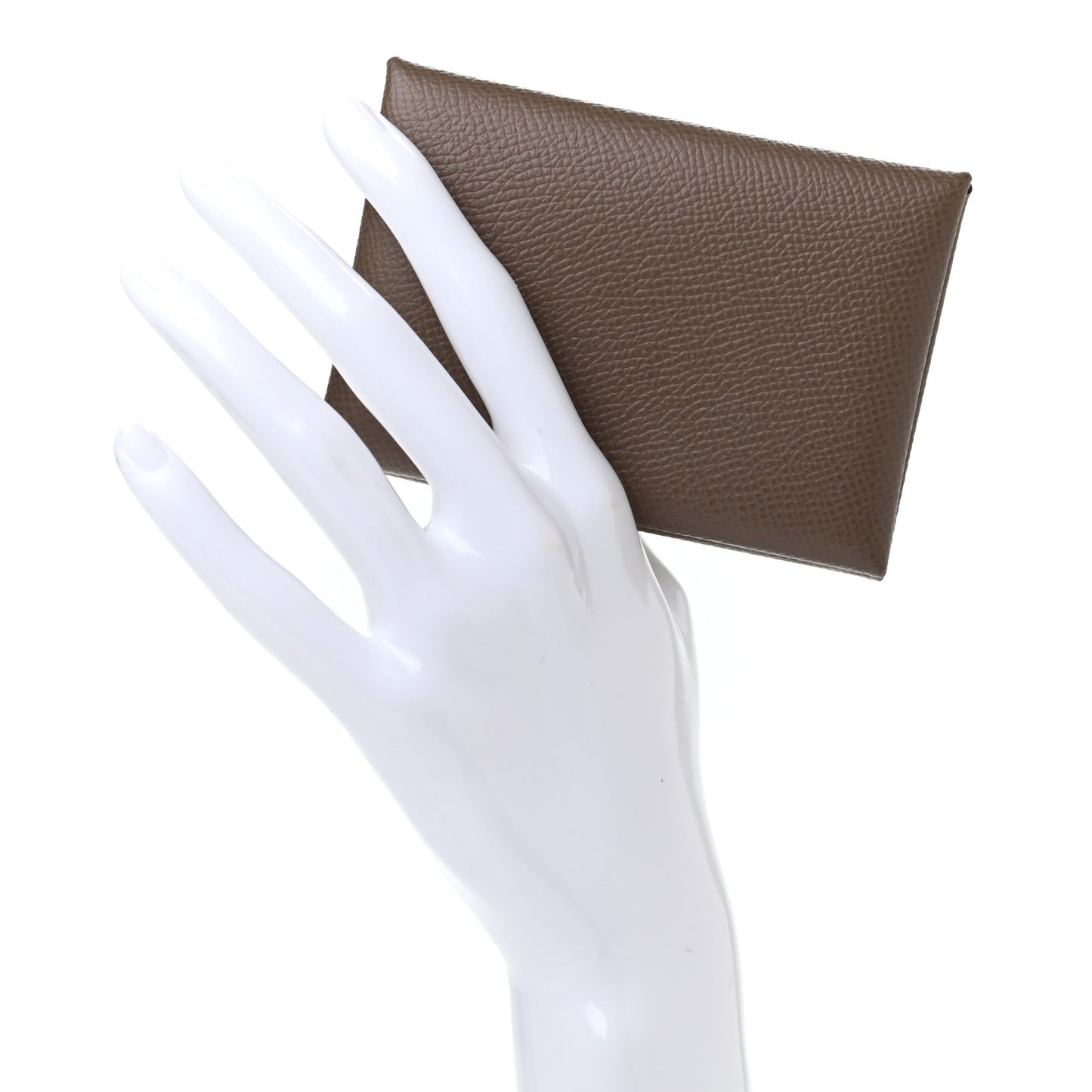 Epsom Calvi Duo Card Case Etoupe