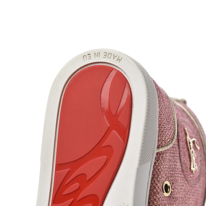 Christian Louboutin Glitter Womens Bip Bip Orlato Flat Sneakers 35.5 Poudre 12 of 15