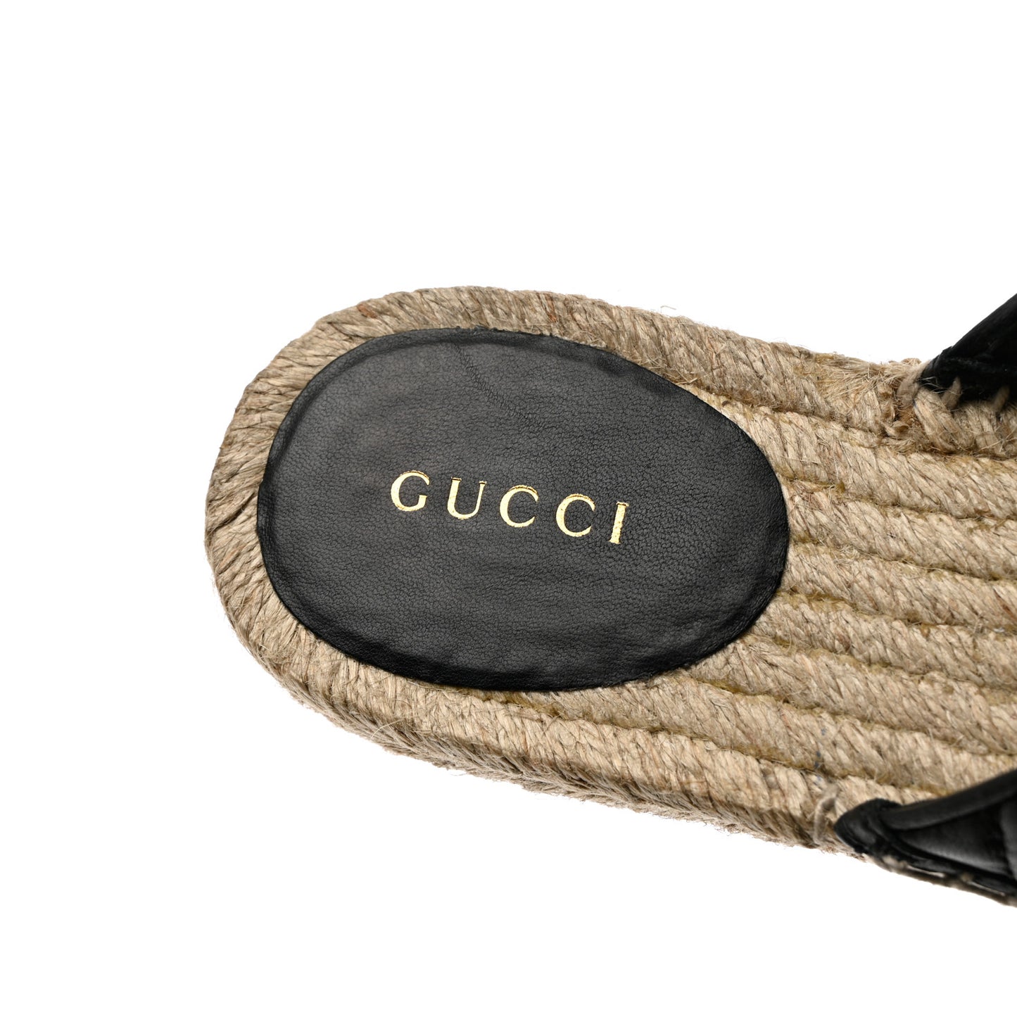 Nappa Matelasse GG Marmont Espadrille Slippers 36 Black