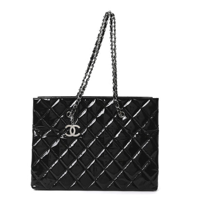 Chanel Vinyl Quilted In The Business Tote Black 1 of 10