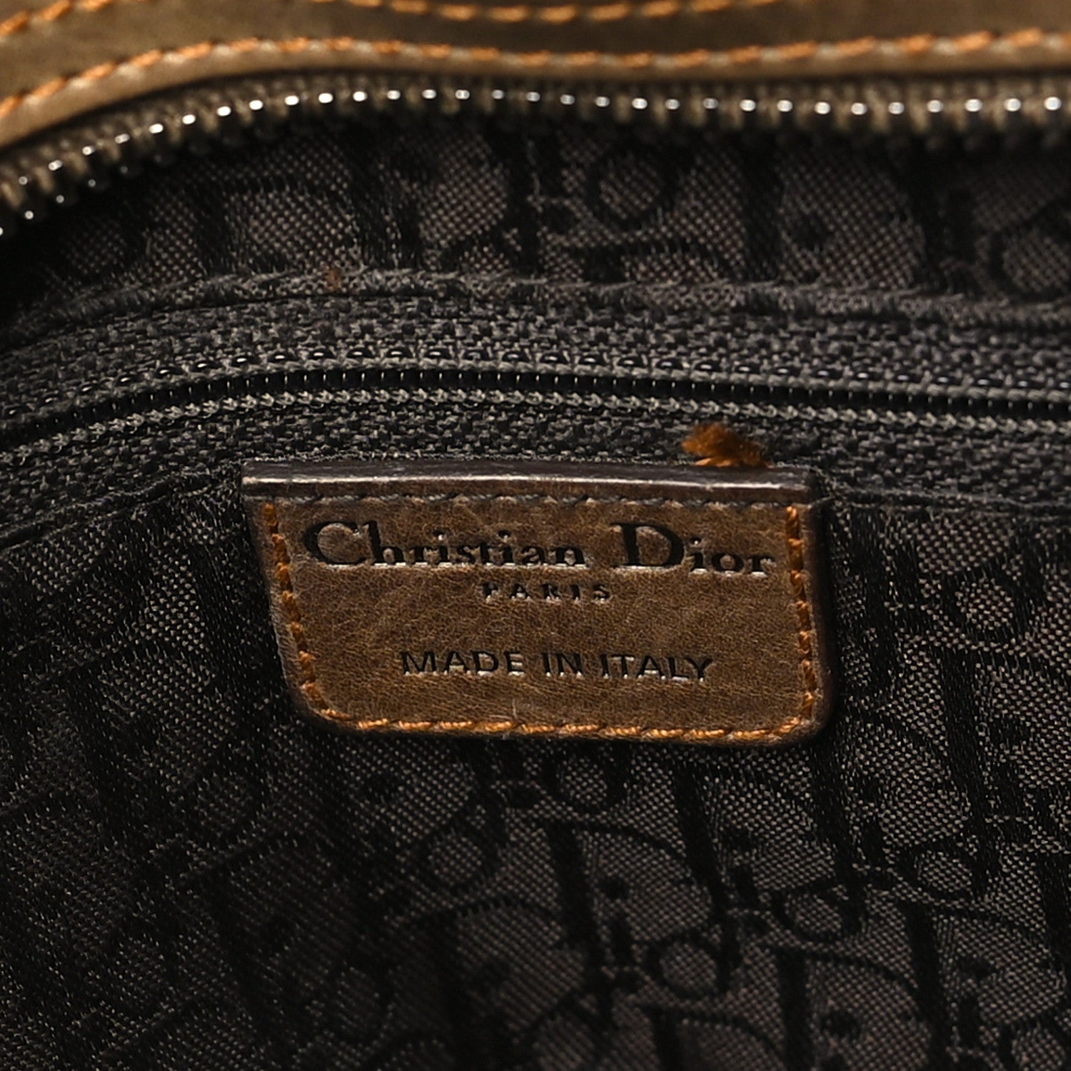 Christian Dior Calfskin Gaucho Double Saddle Bag Brown 7 of 16