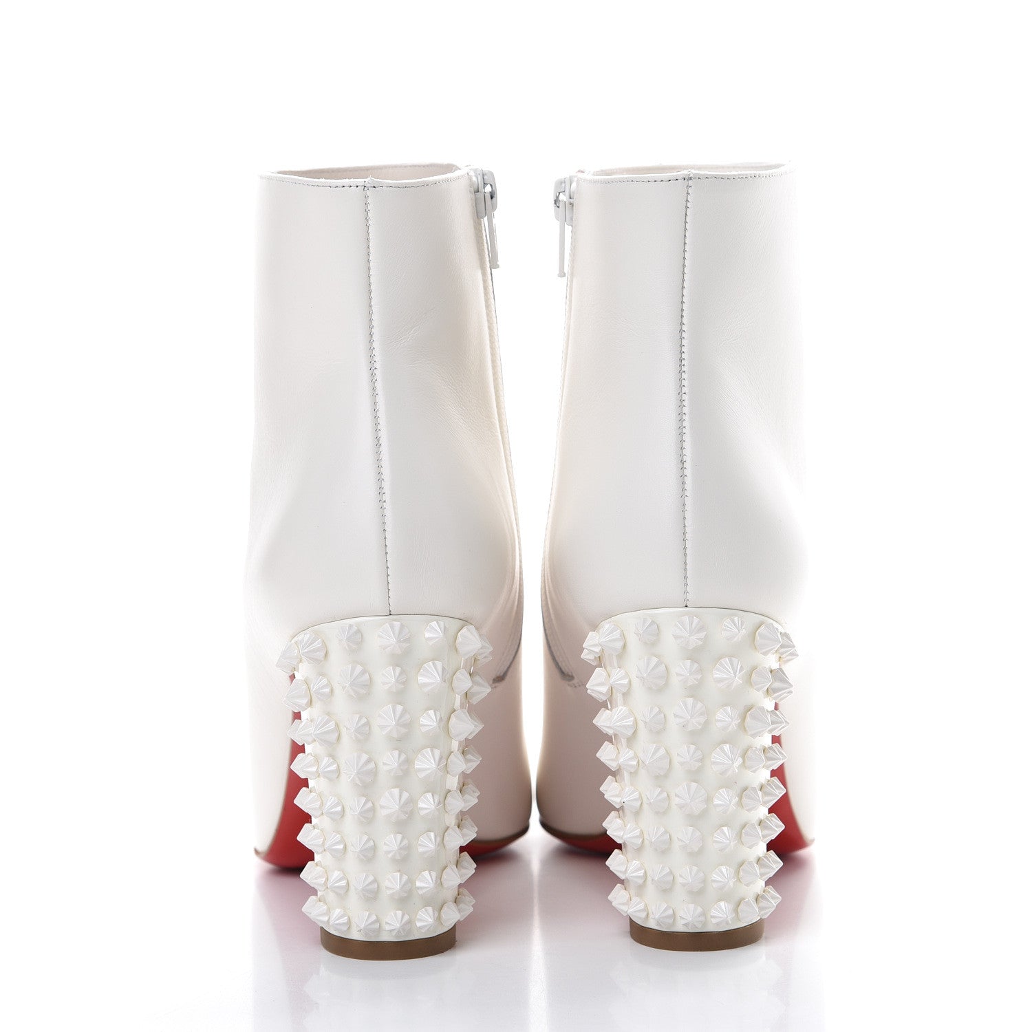 Christian Louboutin Smooth Calfskin Suzi Folk 85 Ankle Boots 40.5 White 5 of 12
