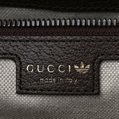 Gucci X ADIDAS Crystal Vintage Monogram Textured Dollar Calfskin Web Trefoil Logo Medium Messenger Bag Mid Natural Nut Off White New Acero 6 of 10