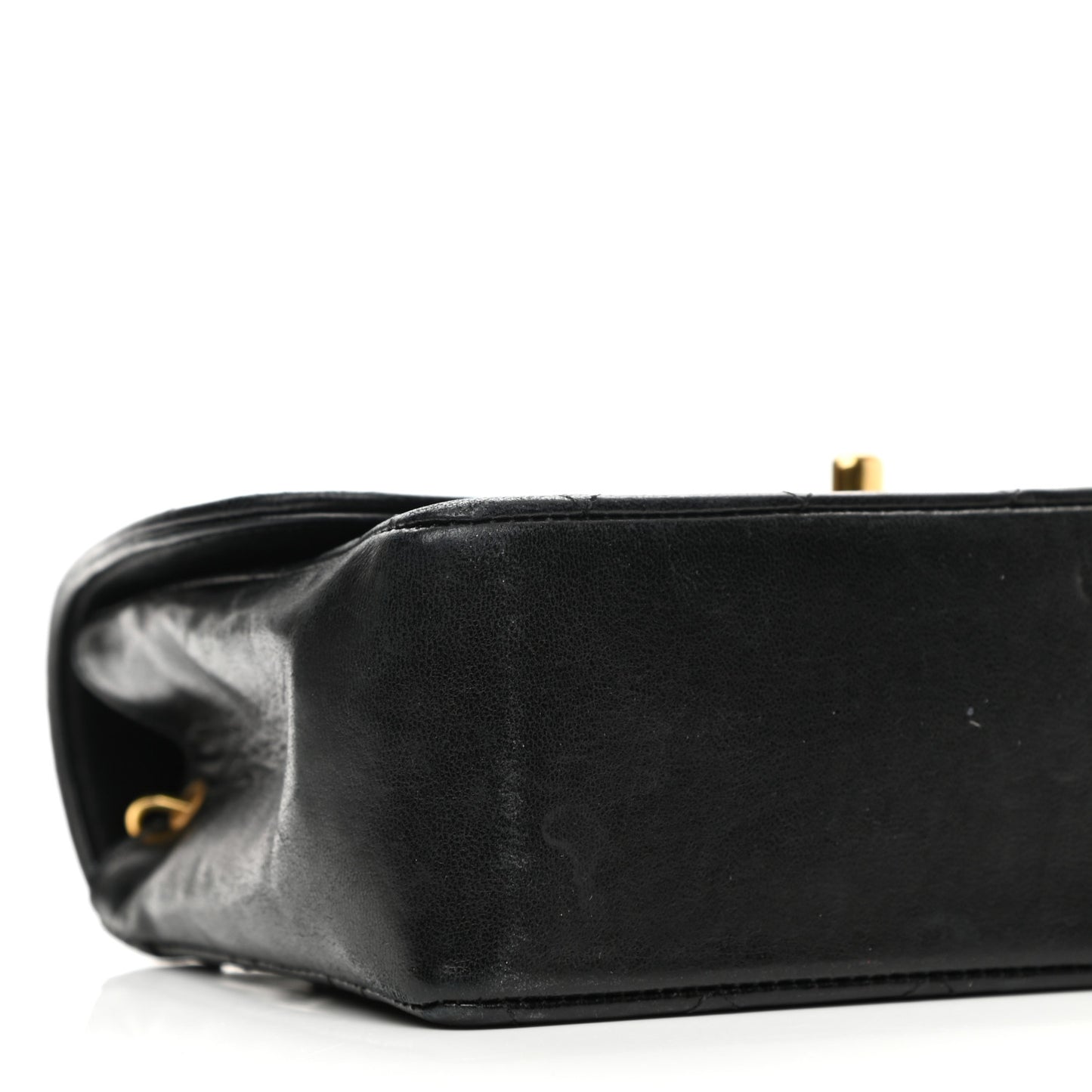 Lambskin Quilted Medium Single Flap Black