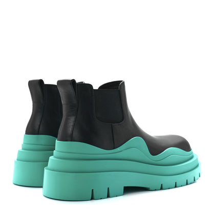 Bottega Veneta Calfskin The Tire Cropped Chelsea Boots 38 Black Neptune 4 of 8