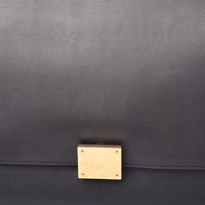Celine Smooth Calfskin Suede Medium Trapeze Navy 7 of 17