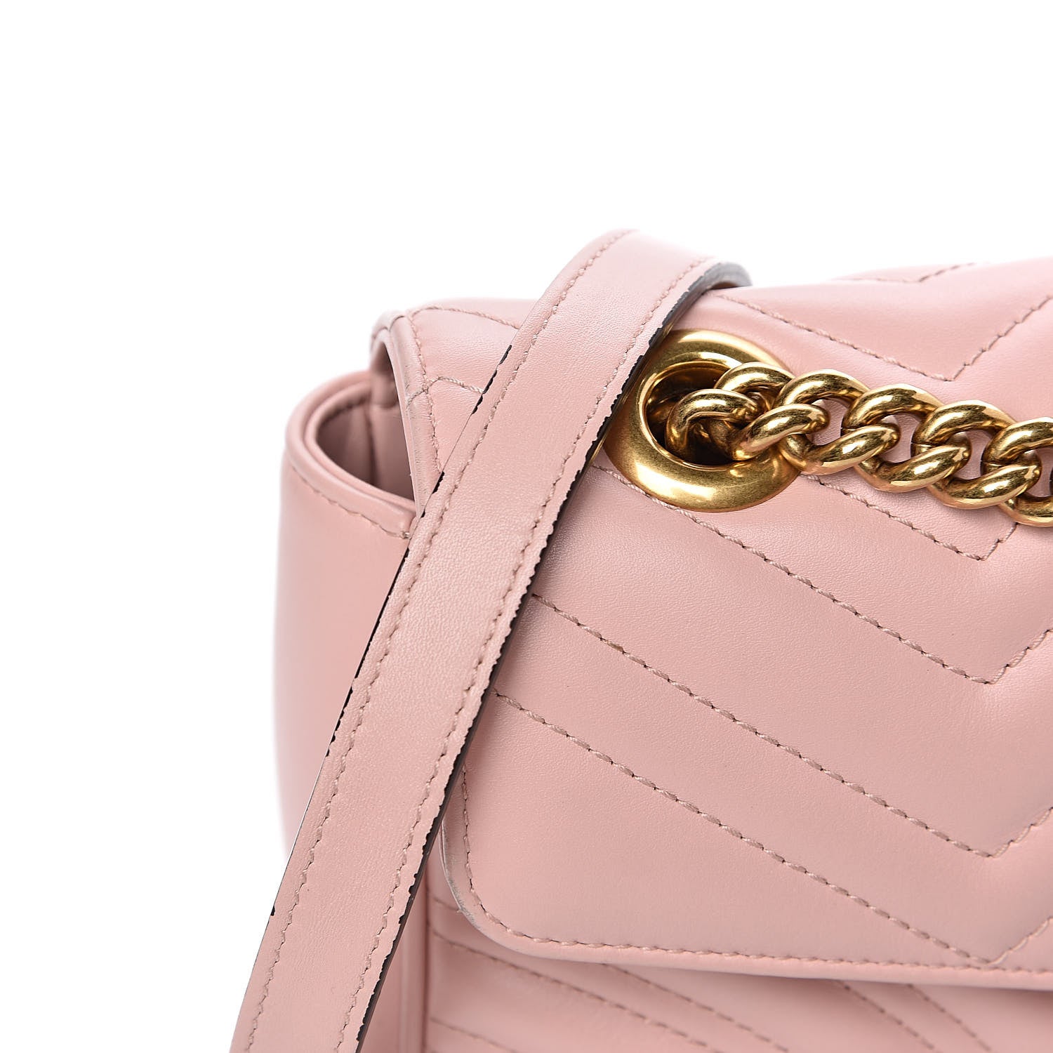 Gucci Calfskin Matelasse Small GG Marmont Shoulder Bag Perfect Pink 9 of 15