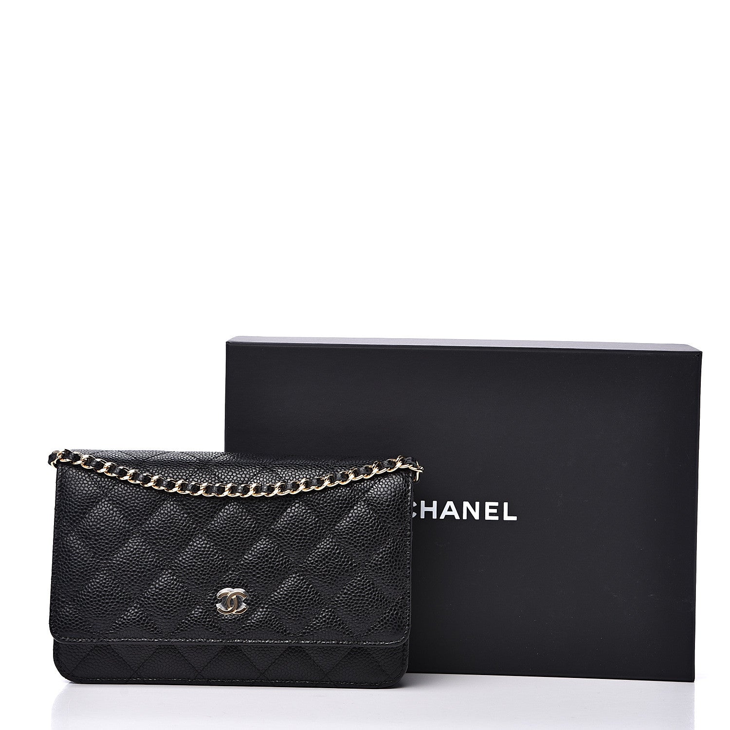 Chanel Caviar Quilted Wallet On Chain WOC Black 10 of 10