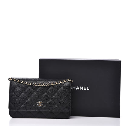 Chanel Caviar Quilted Wallet On Chain WOC Black 10 of 10