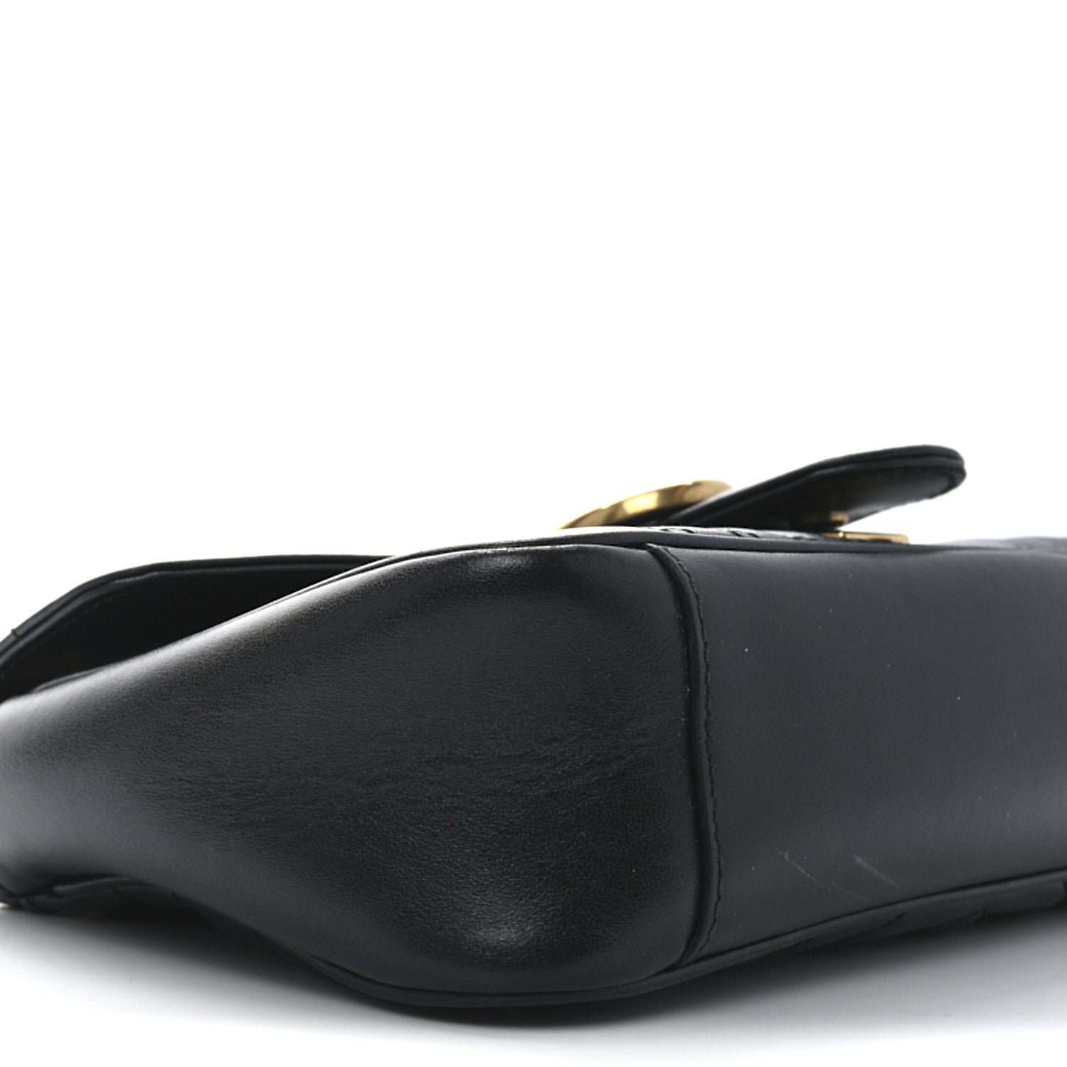 Gucci Calfskin Matelasse Small GG Marmont Shoulder Bag Black 9 of 10