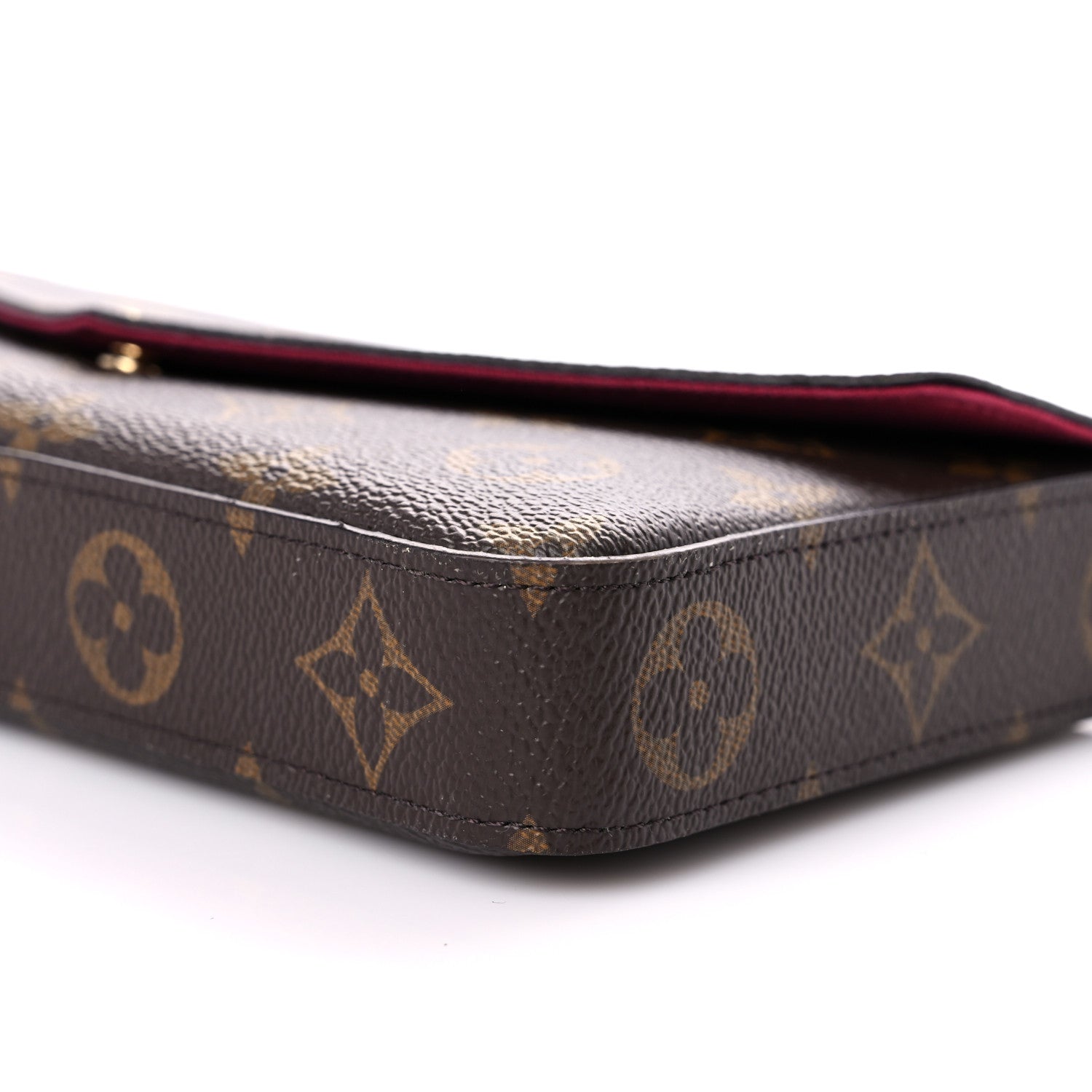 Louis Vuitton Monogram Pochette Felicie Chain Wallet Fuchsia 9 of 10
